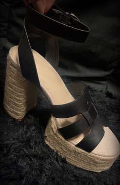 The Drop Women's Bea Platform Heel, Black, 6.5 : Clothing, Shoes & Jewelry